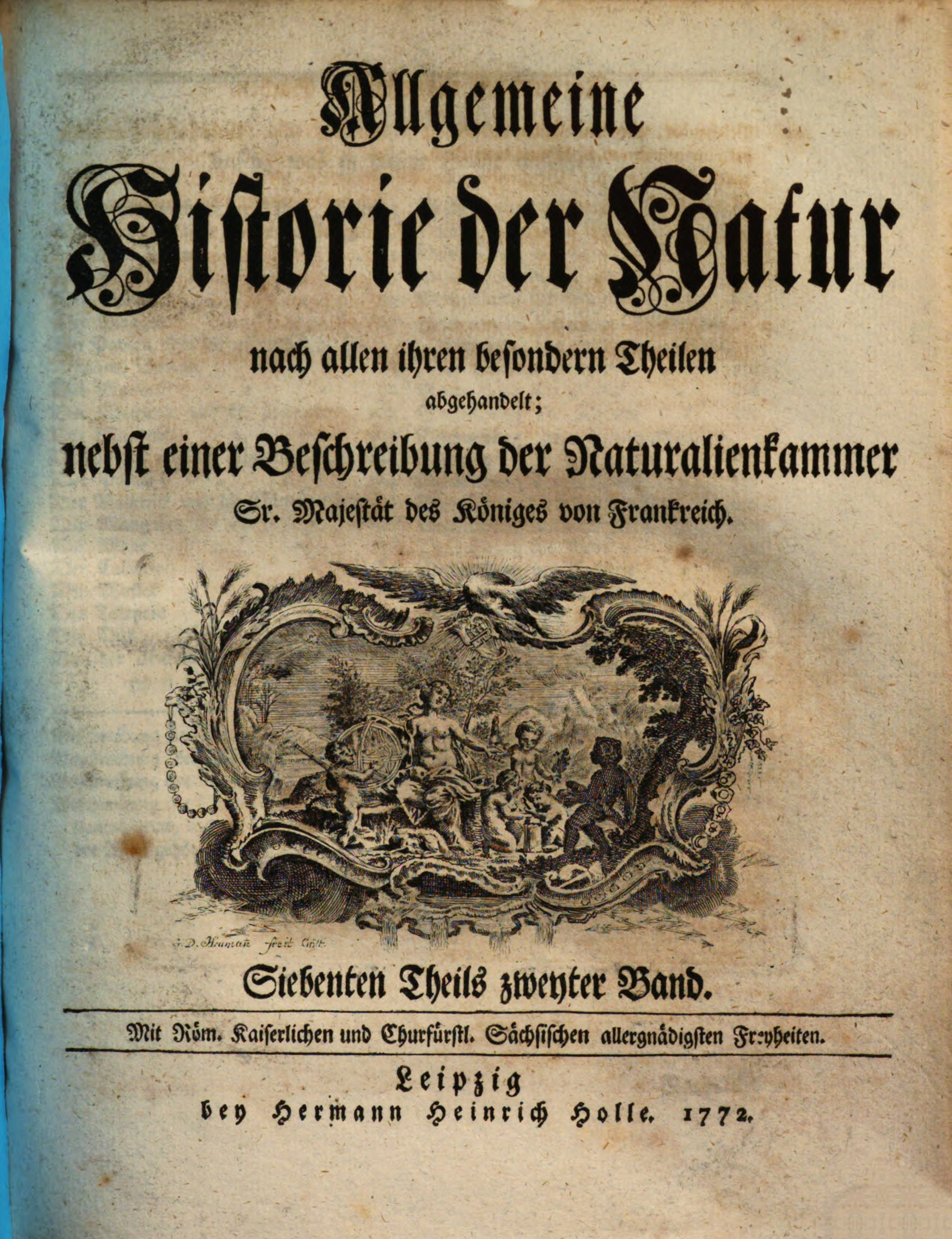 Buffon Allgemeine Historie Der Natur Nach Allen Ihren Besonderen Theilen Abgehandelt 1772